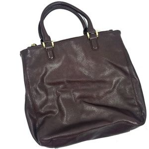 The Limited Oxblood Double Zip Tote